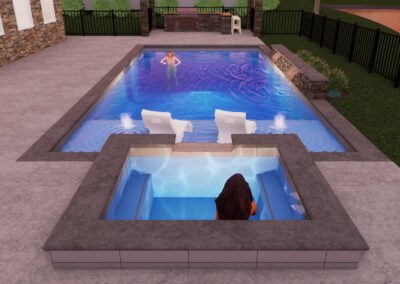 a pool designed in our 3D modeling software