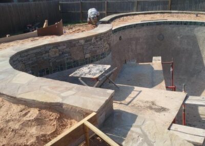 concrete and tile work for a beautiful new pool