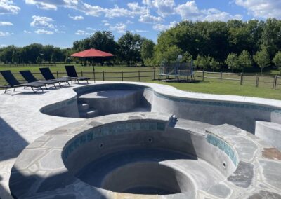 concrete and tile work for a beautiful new pool